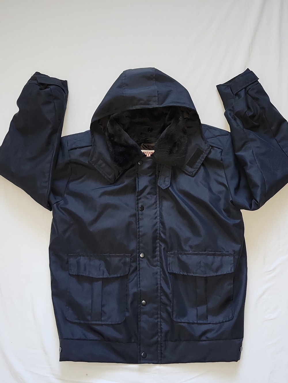 National Patrol Waterproof Tactical Duty Bomber Jacket Coat Black - Men's Size M